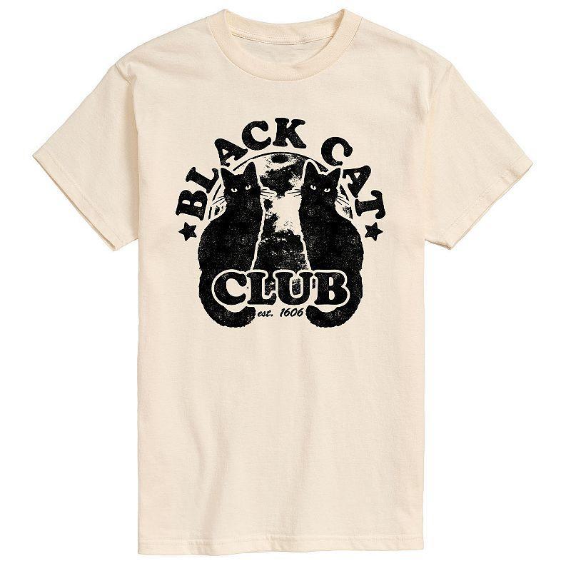 Big & Tall Black Cat Club Tee, Mens Product Image