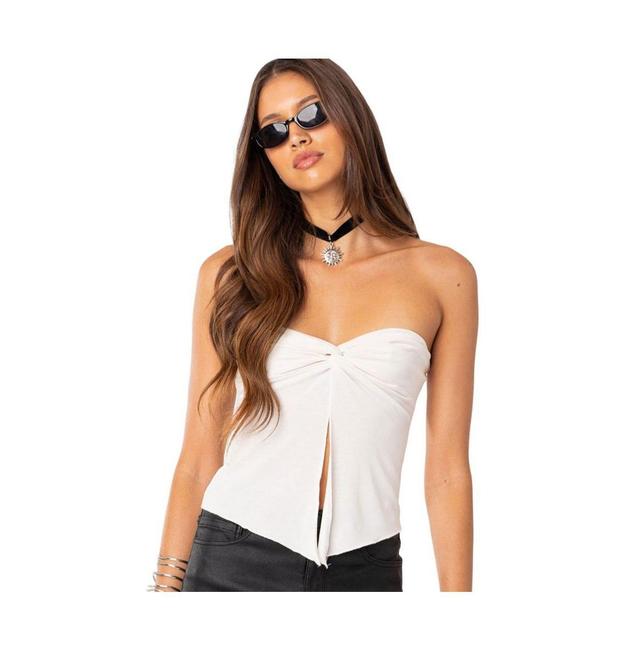 Edikted Womens Twisted Split Front Tube Top Product Image