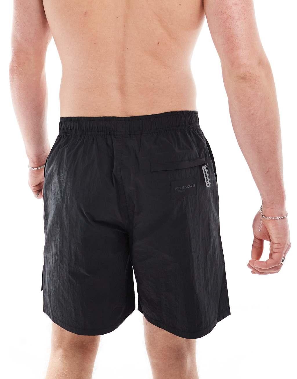 Aape By A Bathing Ape swim shorts with logo in black Product Image