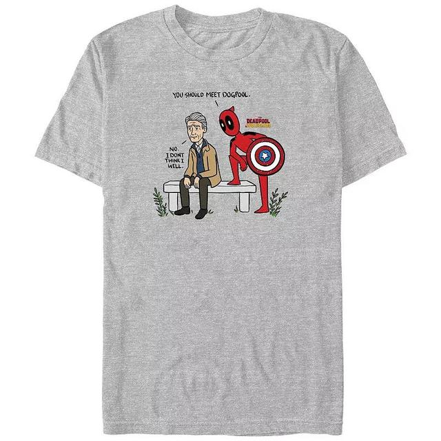 Big & Tall Marvel Deadpool & Wolverine You Should Meet Dogpool Graphic Tee, Mens Athletic Grey Product Image