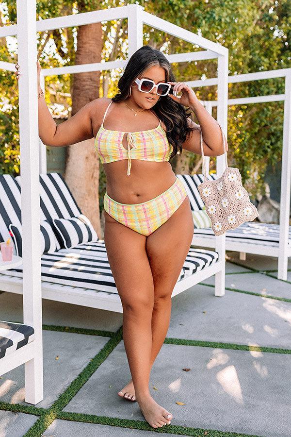 Siren Bikini Bottoms in Pretty Plaid Curves Product Image