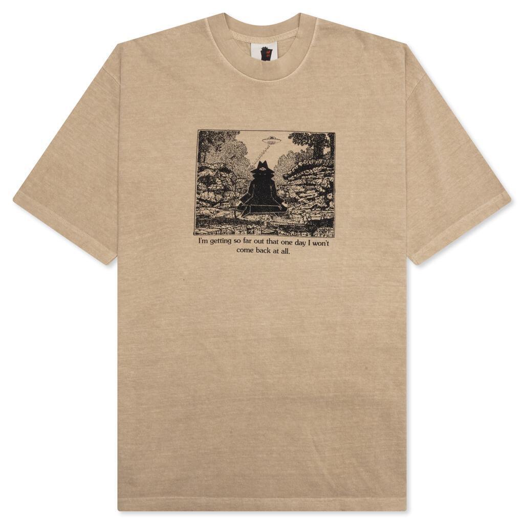 Warning S/S Tee - Beige Male Product Image