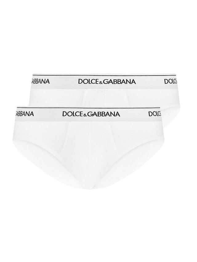 Mens 2-Pack Logo Waistband Stretch Cotton Midi Brief Product Image