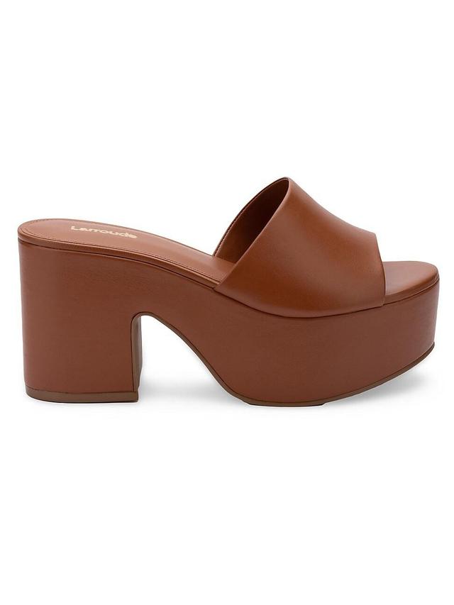 Womens Miso Platform Leather Mules Product Image