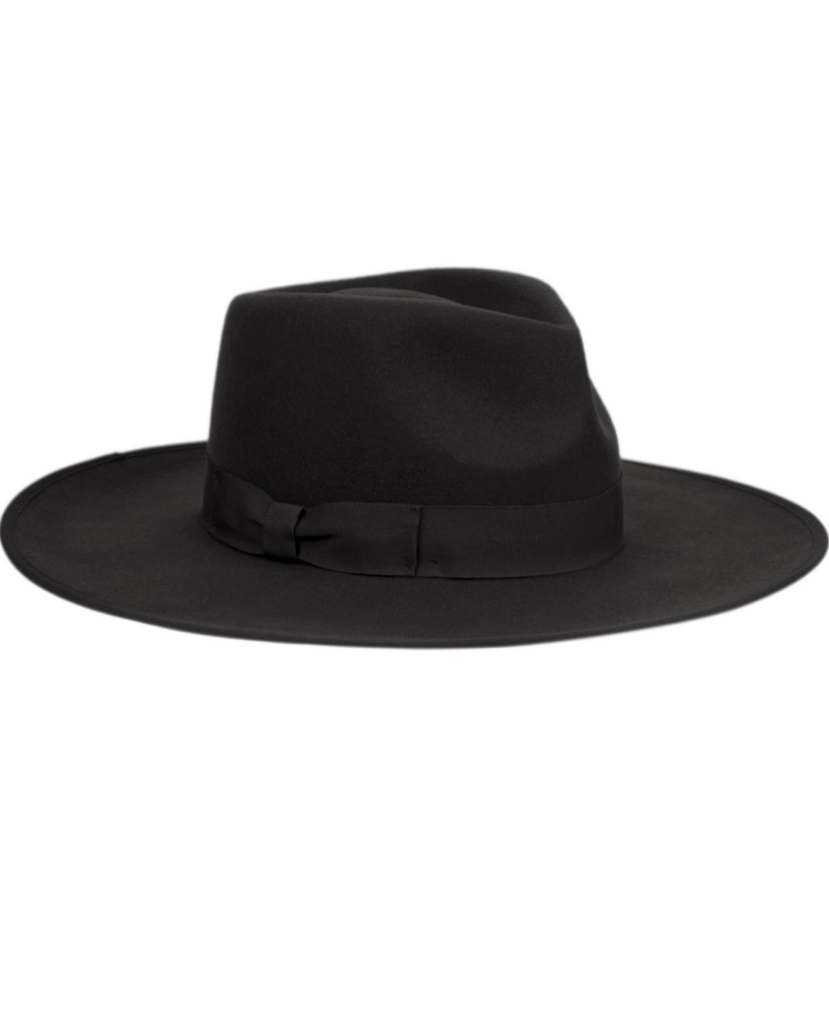 Angela & William Womens Wide Brim Felt Rancher Fedora Hat Product Image