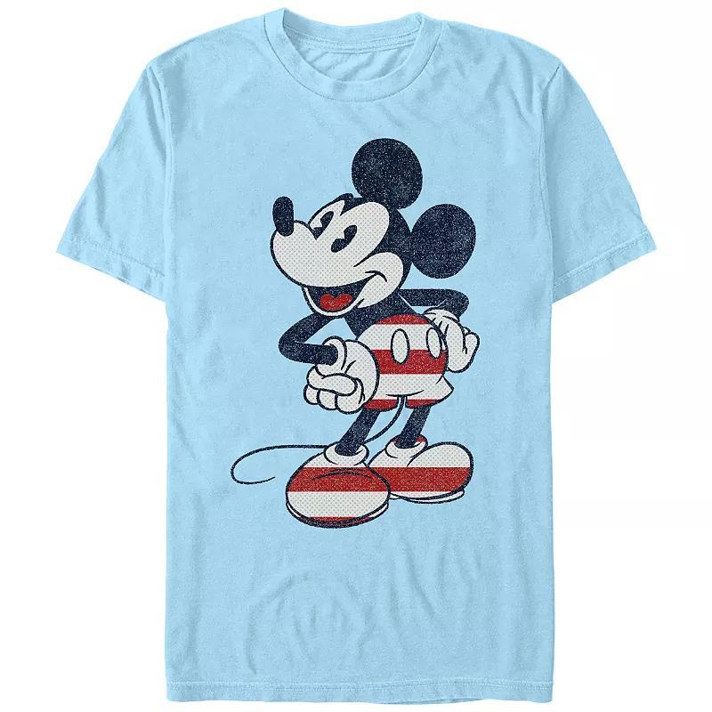 Disneys Mickey Mouse Mens Red And White Print Outfit Graphic Tee Athletic Grey Product Image