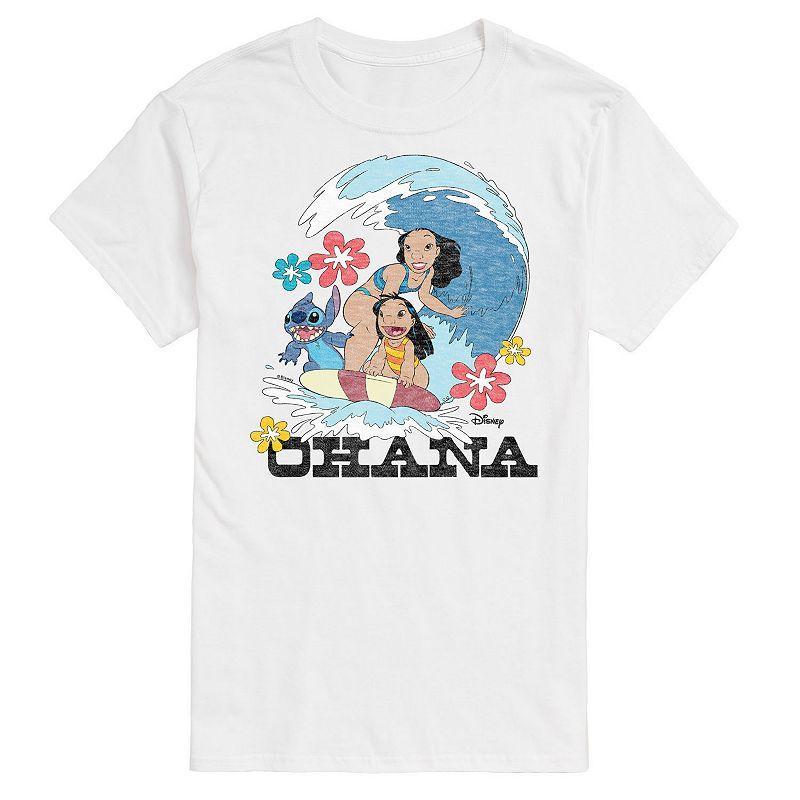 Disneys Lilo & Stitch Big & Tall Ohana Surfing Graphic Tee, Mens Product Image