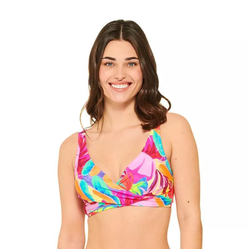 Womens Freshwater D-Cup Wrap Underwire Bra Swim Top Product Image