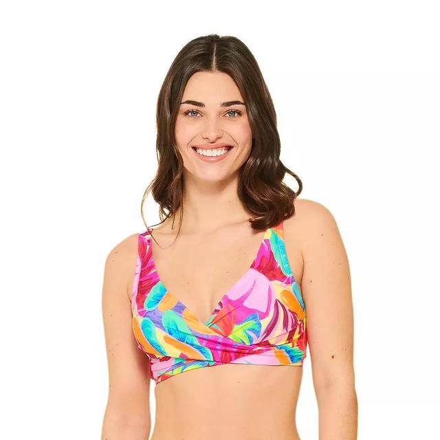 Womens Freshwater Tropicalia D-Cup Wrap Underwire Bra Swim Top Product Image