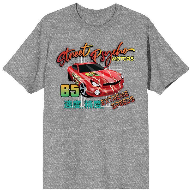 Mens Car Fanatic Red Lightning Tee Product Image