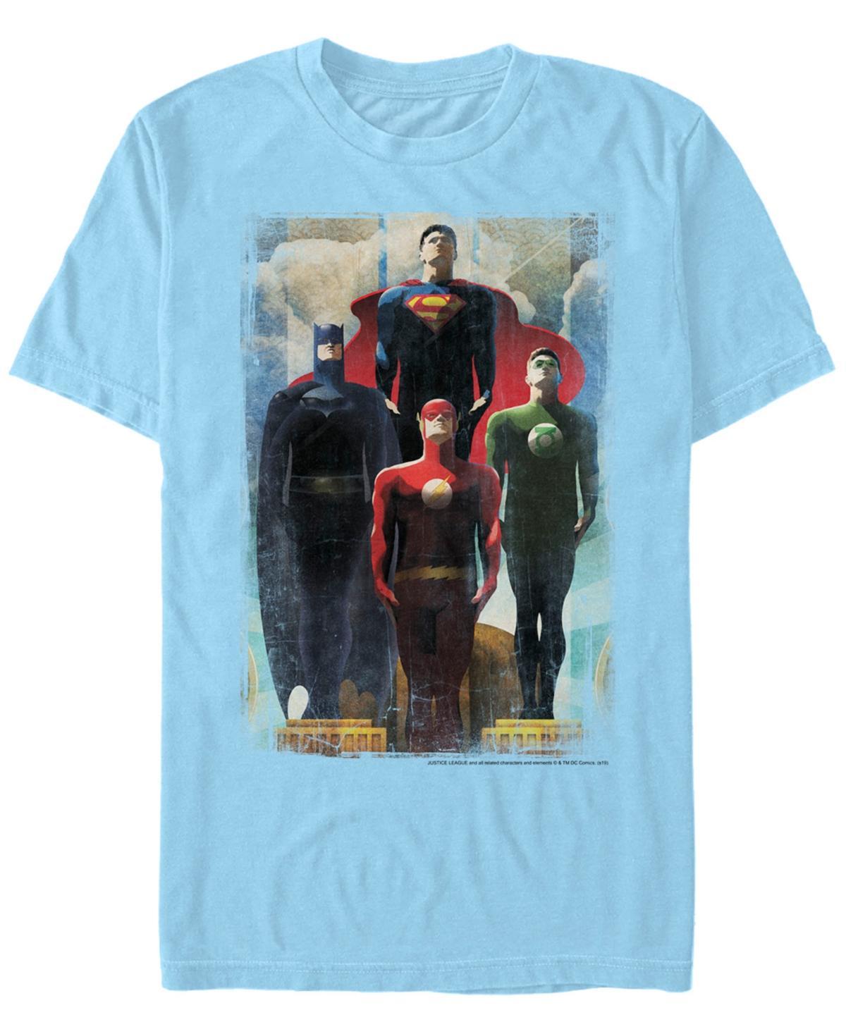 Mens Justice League Faded Poster Graphic Tee Product Image