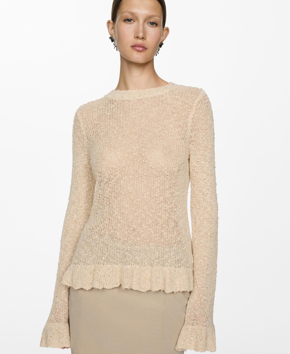 Mango Womens Textured Knit Sweater Product Image