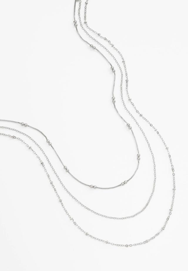 Silver Dainty Triple Layered Necklace Product Image