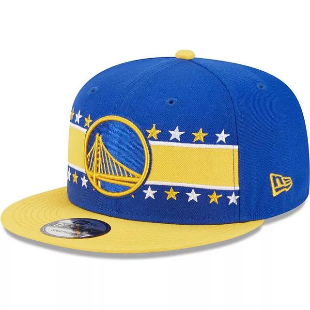 Mens New Era Royal Golden State Warriors Banded Stars 9FIFTY Snapback Hat Product Image