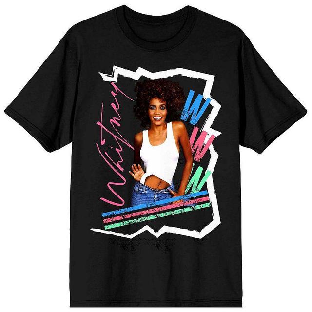 Mens Whitney Houston Tripe Tee Black Product Image