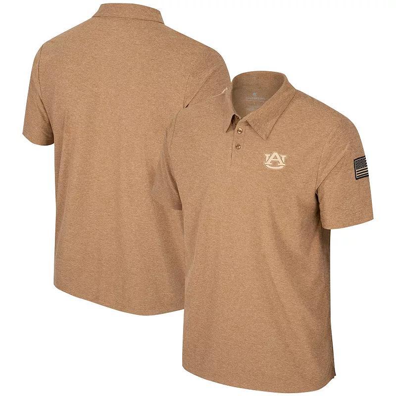 Mens Colosseum Khaki Auburn Tigers OHT Military Appreciation Cloud Jersey Desert Polo Product Image