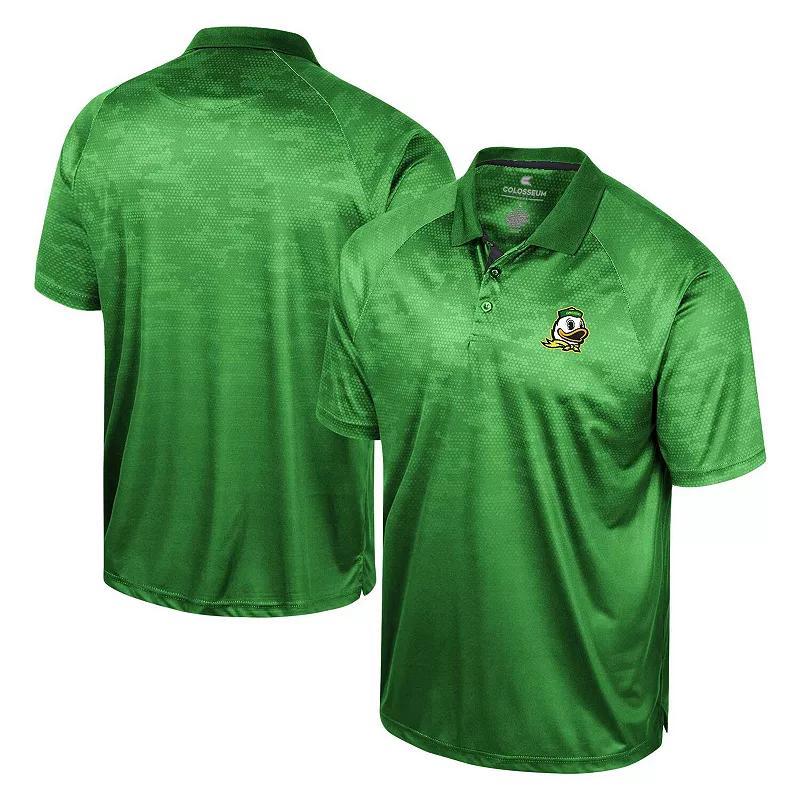 Mens Colosseum Oregon Ducks Honeycomb Raglan Polo Product Image