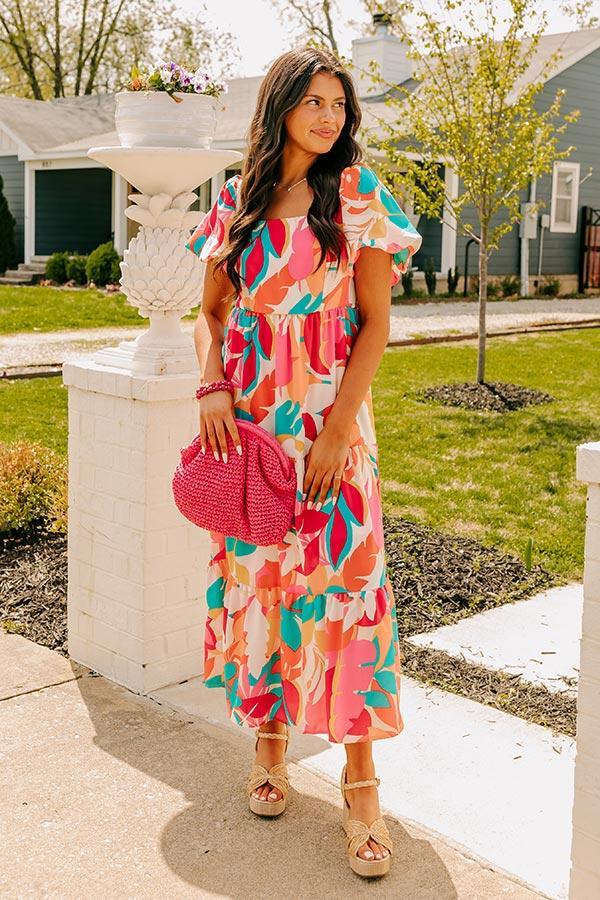 Tropical Getaway Floral Maxi Dress Product Image