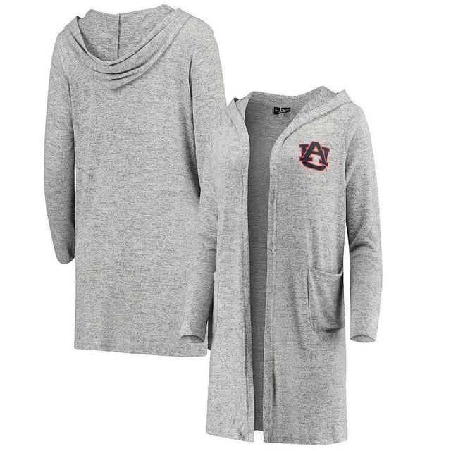 Womens Heathered Gray Auburn Tigers Cuddle Soft Duster Cardigan Product Image