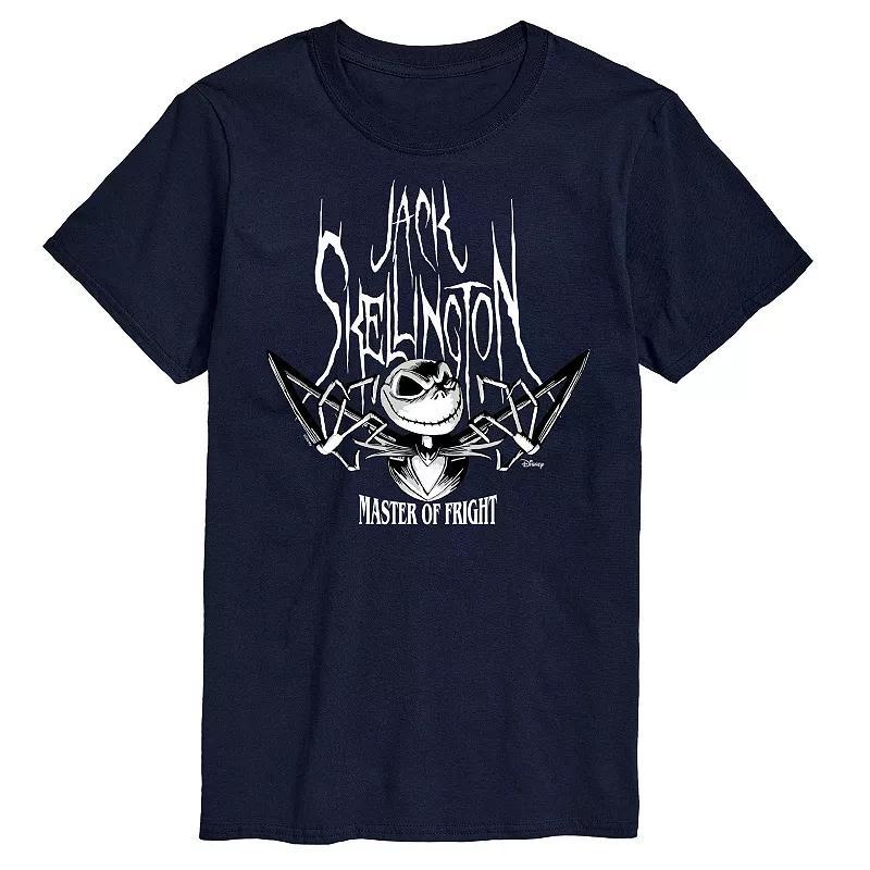 Disneys The Nightmare Before Christmas Jack Skellington Mens Master of Fright Graphic Tee Blue Product Image