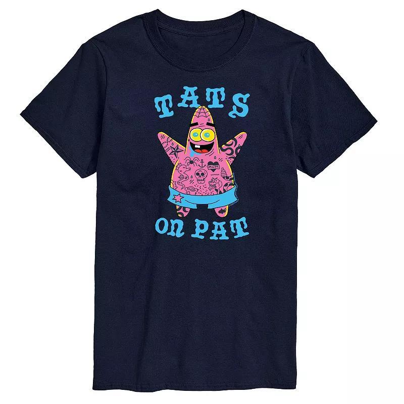 Mens SpongeBob SquarePants Tats on Pat Graphic Tee Product Image