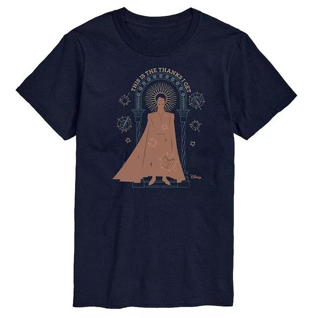 Disneys Wish Big & Tall Thanks I Get King Magnifico Graphic Tee, Mens Blue Product Image