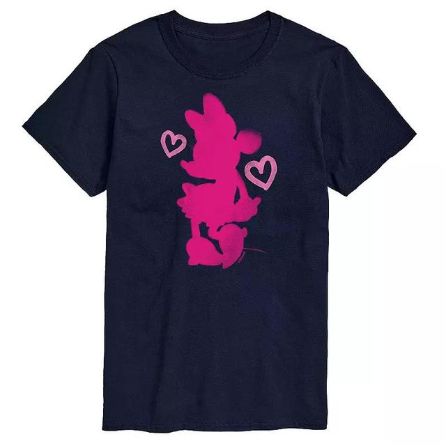 Big & Tall Disney Minnie Hearts Tee, Mens Blue Product Image