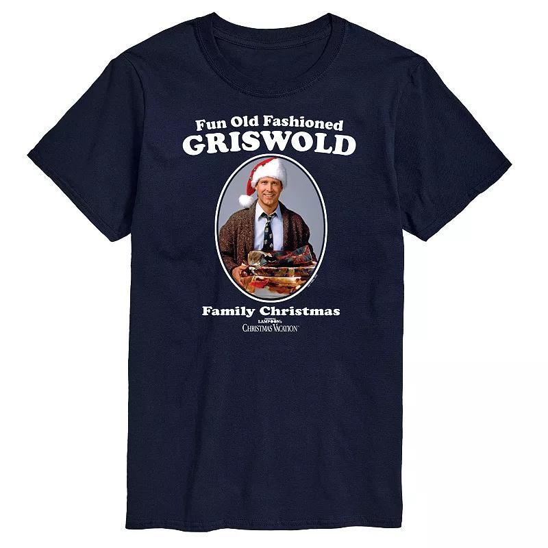 Big & Tall National Lampoons Christmas Vacation Old Fashion Griswold Graphic Tee, Mens Blue Product Image