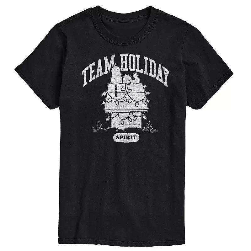 Big & Tall Peanuts Team Holiday Spirit Graphic Tee, Mens Product Image