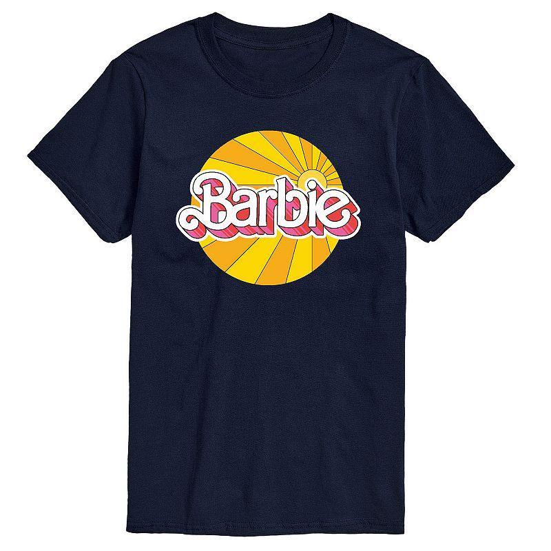 Big & Tall Barbie Sunburst Logo Graphic Tee, Mens Blue Product Image