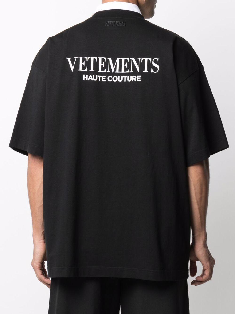 Slogan-print Cotton T-shirt In Black Product Image