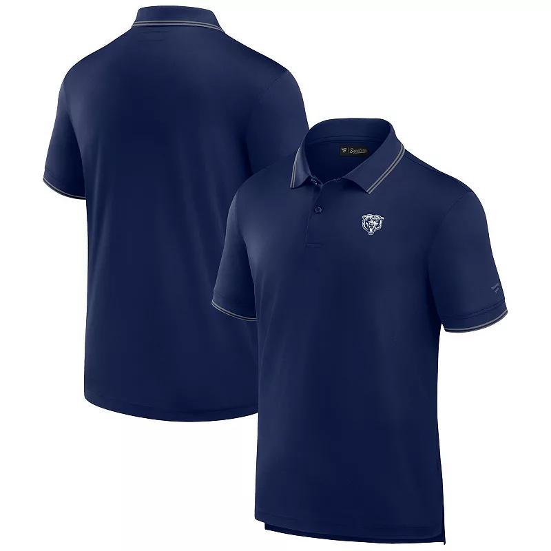 Mens Fanatics Signature Chicago Bears Pique Polo Shirt Blue Product Image