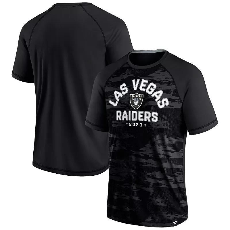 Mens Fanatics Branded Black Las Vegas Raiders Hail Mary Raglan T-Shirt Product Image