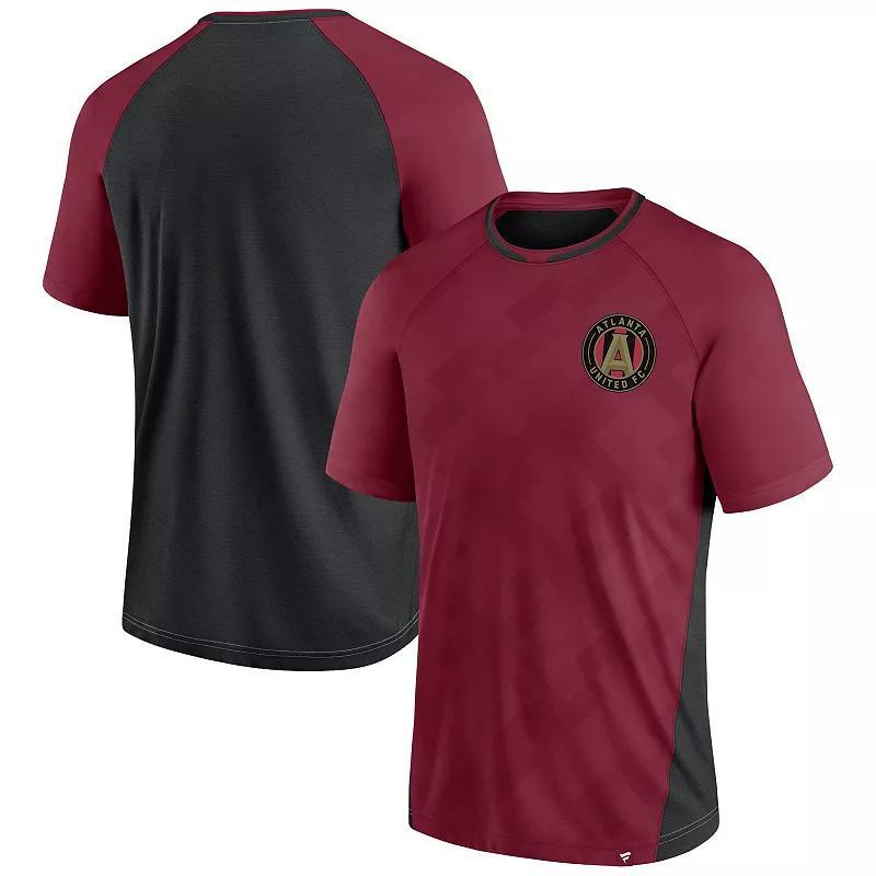 Mens Fanatics Branded Red Atlanta United FC Attacker Raglan T-Shirt Product Image