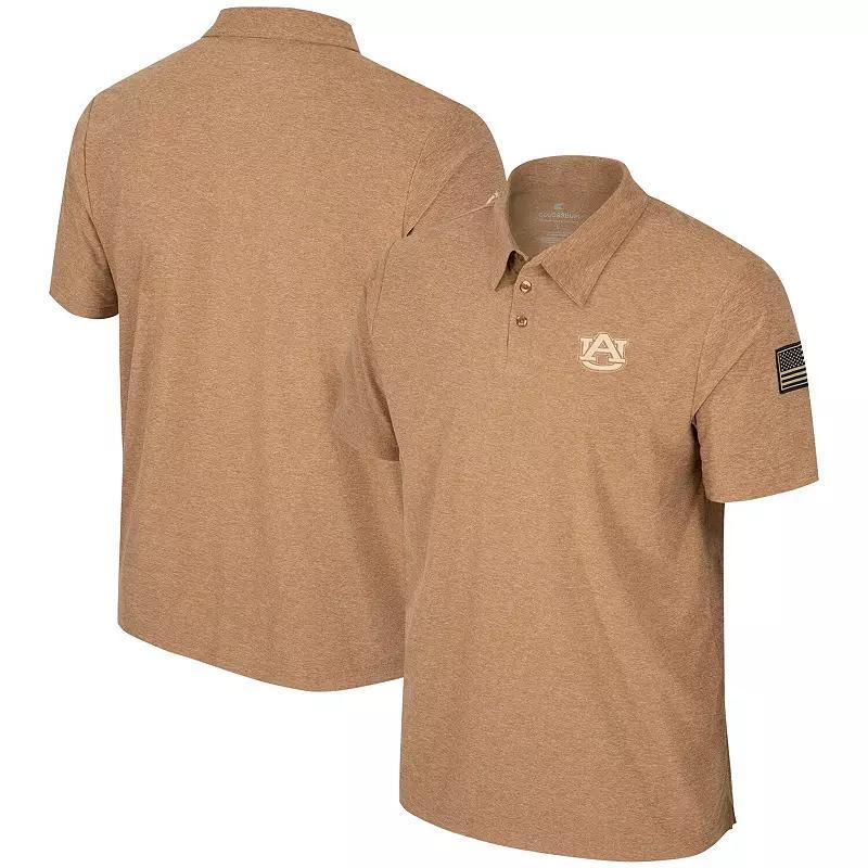 Mens Colosseum Khaki Arkansas Razorbacks OHT Military Appreciation Cloud Jersey Desert Polo Product Image