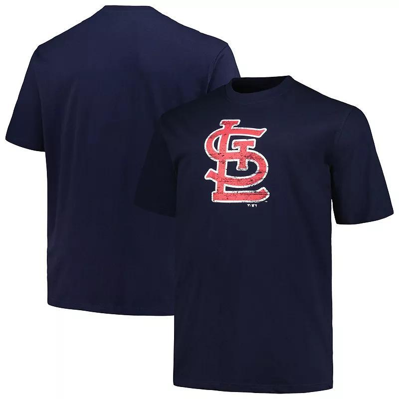 Mens Profile St. Louis Cardinals Big & Tall Primary Logo T-Shirt Blue Product Image