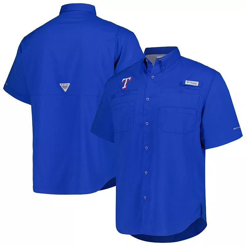 Mens Columbia Royal Texas Rangers Tamiami Omni-Shade Button-Down Shirt Product Image