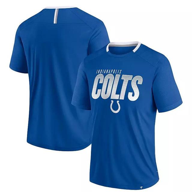 Mens Fanatics Royal Indianapolis Colts Defender Fade Slant T-Shirt Product Image