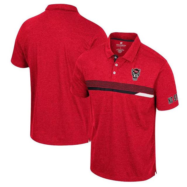 Mens Colosseum Red NC State Wolfpack No Problemo Polo Product Image