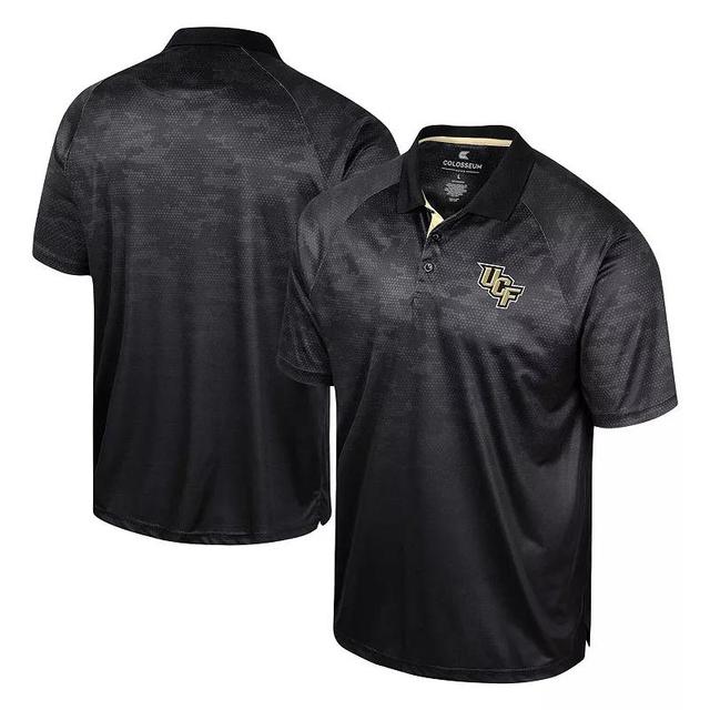 Mens Colosseum Black UCF Knights Honeycomb Raglan Polo Product Image