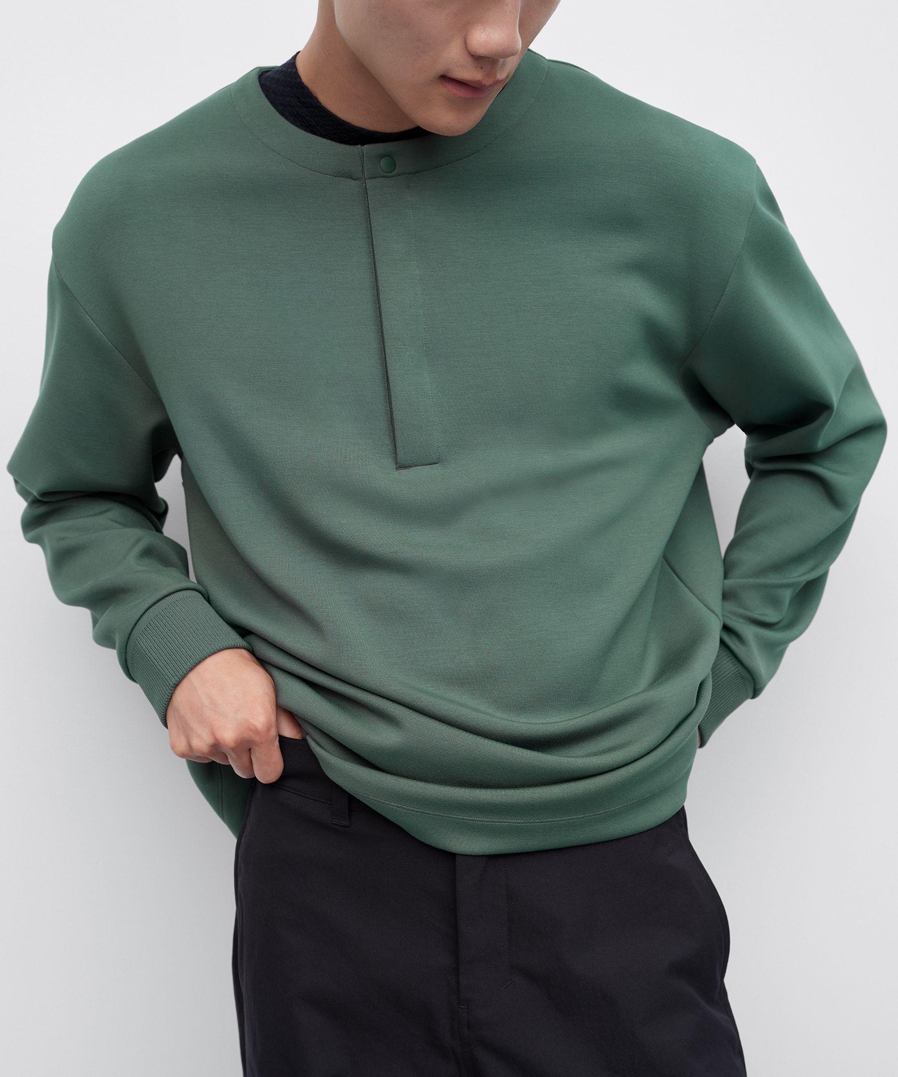 Softstreme Oversized-Fit Long-Sleeve Henley Product Image