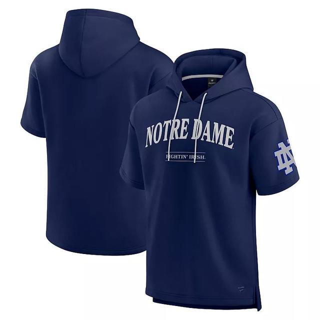 Mens Fanatics Notre Dame Fighting Irish Ready Short Sleeve Pullover Hoodie Blue Product Image