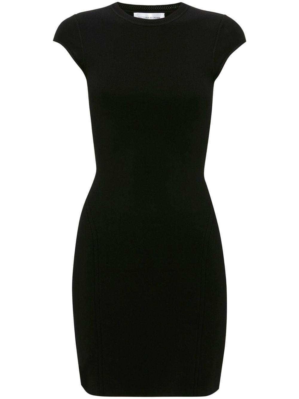 Vb Body Compact Cap Sleeve Mini Dress In Black Product Image