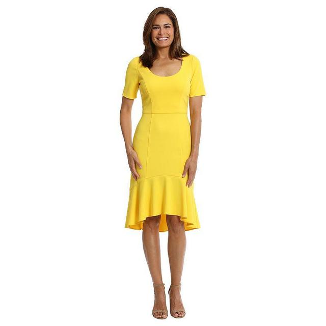 London Times Womens Scoop-Neck Trumpet-Hem Dress Product Image