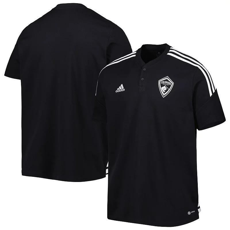 Mens adidas Black Colorado Rapids Henley AEROREADY Polo Product Image