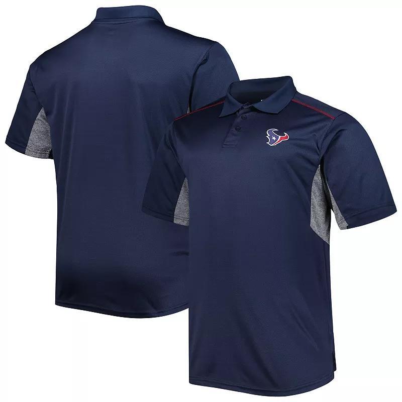 Mens Houston Texans Big & Tall Team Color Polo Blue Product Image