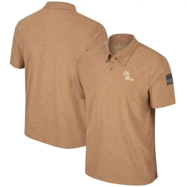 Mens Colosseum Khaki Ole Miss Rebels OHT Military Appreciation Cloud Jersey Desert Polo Product Image