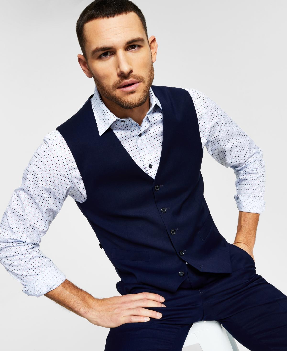 Tommy Hilfiger Mens Modern-Fit Th Flex Stretch Solid Suit Vest Product Image