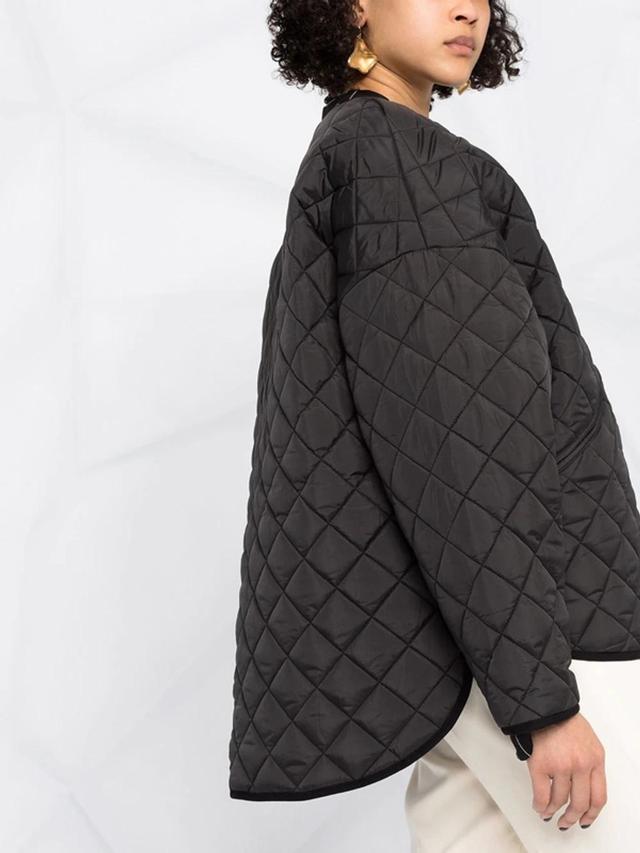 TOTÊME Quilted Recycled Shell Jacket In Black Product Image