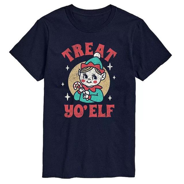 Big & Tall Treat Yo Elf Graphic Tee, Mens Blue Product Image